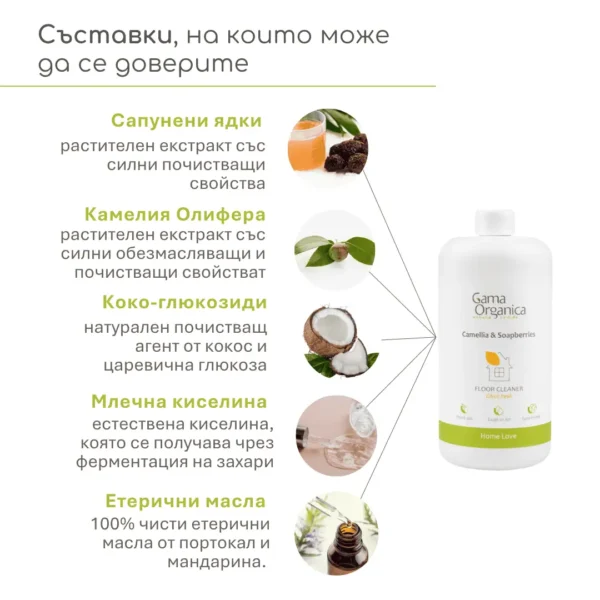 Почистващ препарат за подови настилки Citrus Fresh, 1000 мл